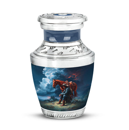 Blue Cowboy Cremation Urns - Imperial Devotion - Yatskia