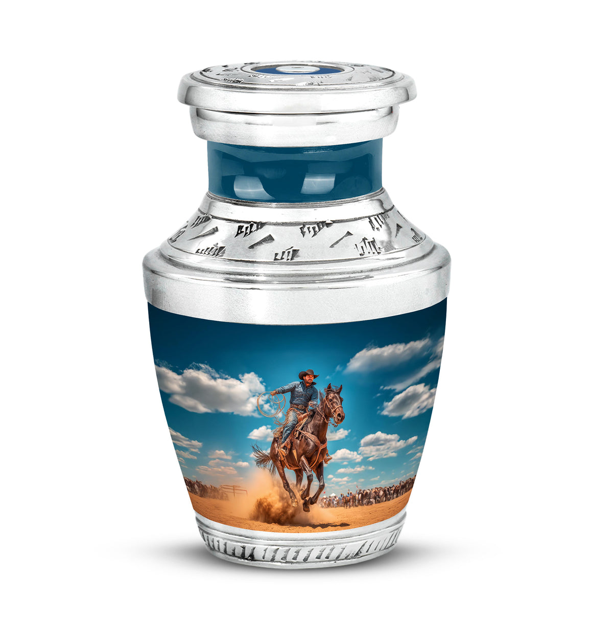 Blue Cowboy Beacon Cremation Urns for Human Ashes - Yatskia