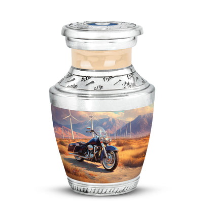 Gold Beloved Bike Cremation Urns for Human Ashes - 10-inch, 200 cu in - Yatskia