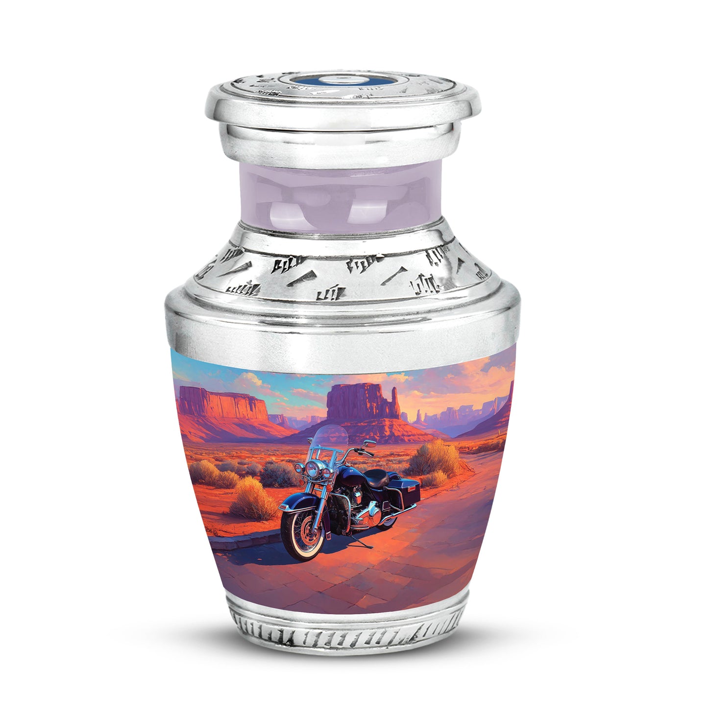 Personalized Teal Bike Cremation Urns for Ashes - Captivating 10-inch - Yatskia