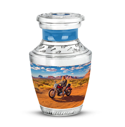 Harmonious Bike Cremation Urns for Human Ashes - Blue 10-inch - Yatskia