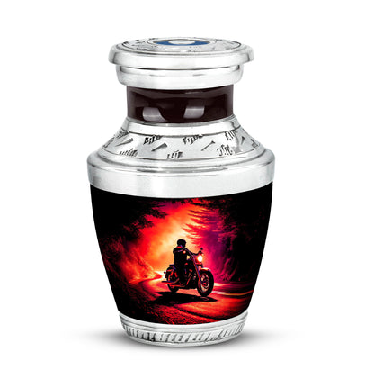 Personalized Black Sovereign Bike Cremation Urns for Human Ashes - 10-inch, 200 cu in - Yatskia