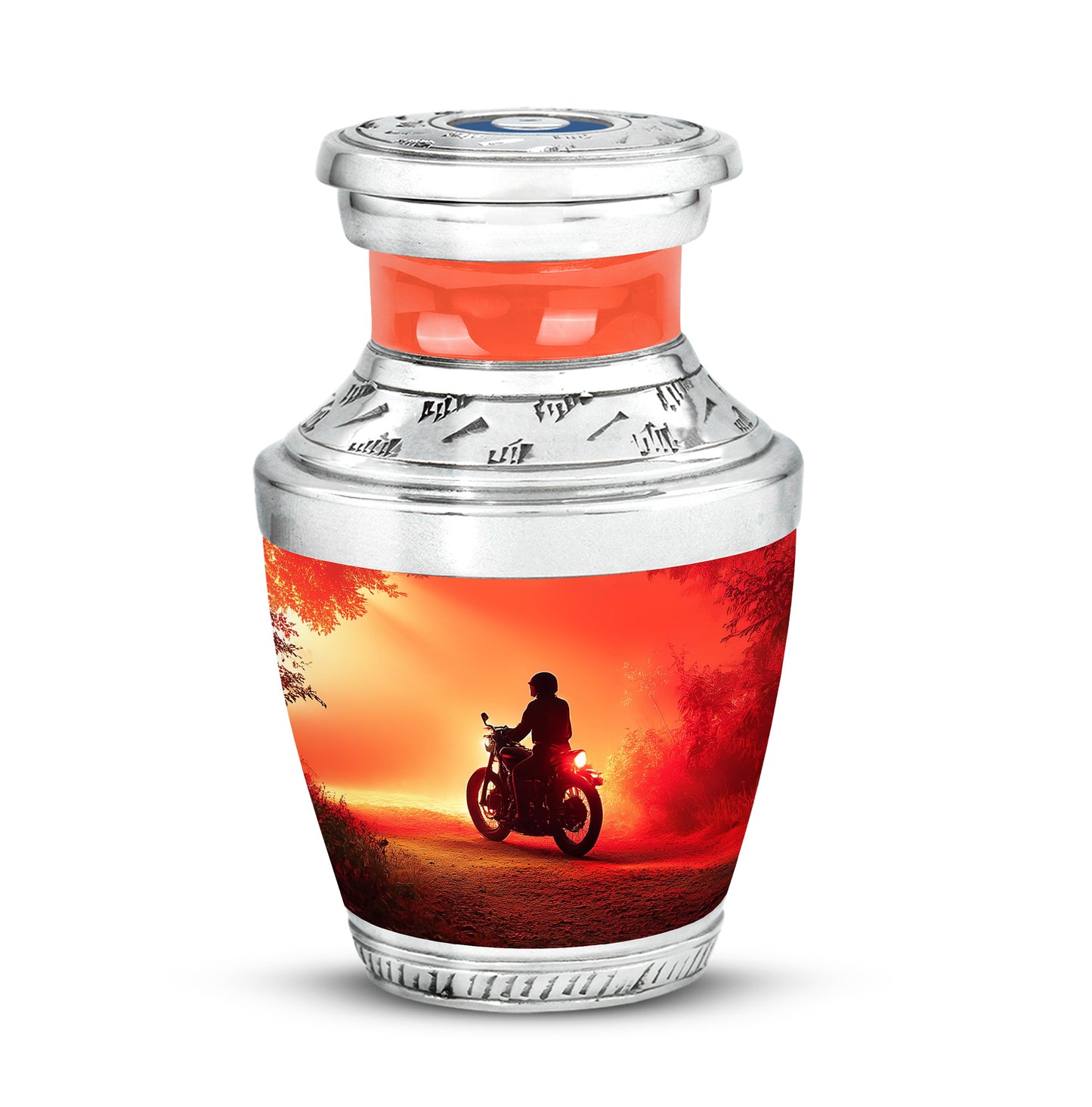 Personalized Magnificent Bike Cremation Urns - Red 10-inch, 200 cu in - Yatskia