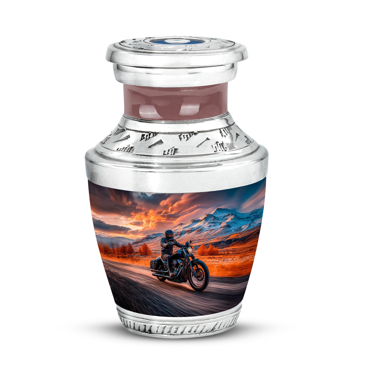 Personalized Red Bike Cremation Urns for Ashes - Majestic 10-inch - Yatskia
