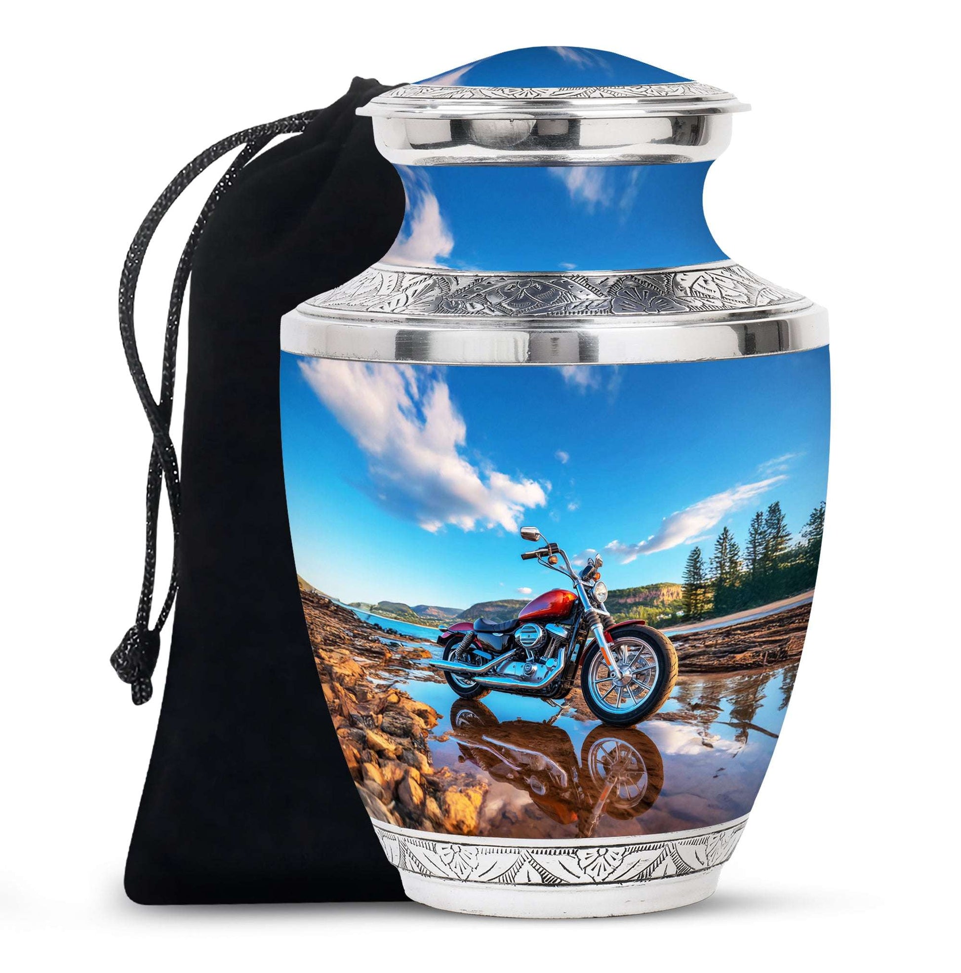 Motorcycle Cremation Urn for Ashes – Biker Tribute Funeral Urns