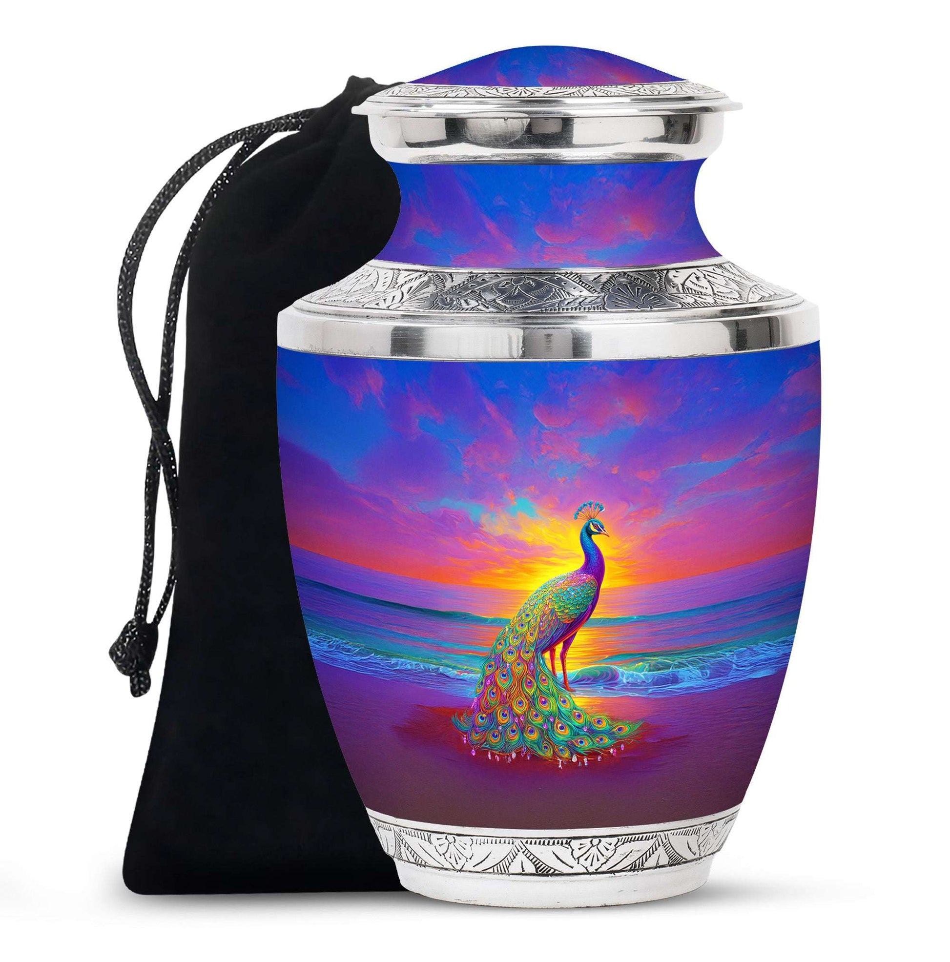 Peacock Urn Keepsakes For Ashes - Peacock Burial Urns For Humans