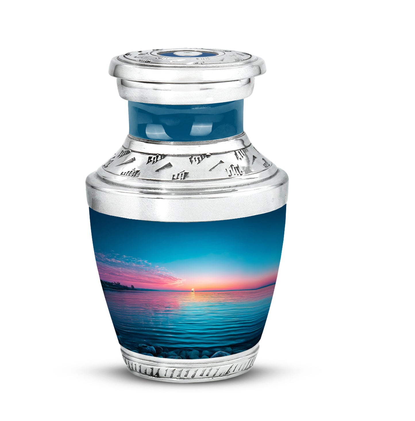 Blue Beach Cremation Urns - Glorious Tribute 10-inch, 200 cu in - Yatskia
