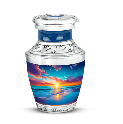 Blue Beach Sentinel Cremation Urns for Human Ashes - 10-inch, 200 cu in - Yatskia