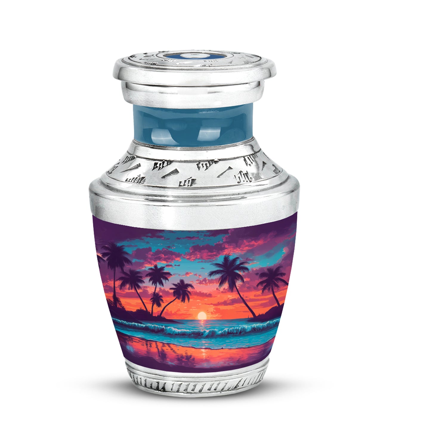 Blue Beach Cremation Urns - Honored Haven 10-inch, 200 cu in - Yatskia