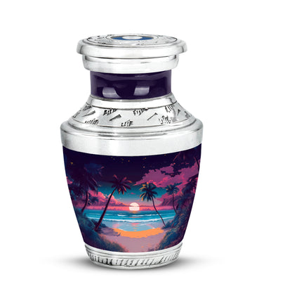 Purple Sacred Beach Cremation Urns for Human Ashes - 10-inch, 200 cu in - Yatskia