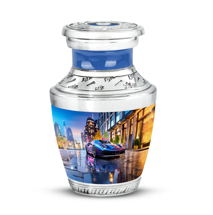 Blue Beloved Car Cremation Urns for Human Ashes - 10-inch, 200 cu in - Yatskia