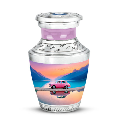 Personalized Red Sovereign Car Cremation Urns for Human Ashes - 10-inch, 200 cu in - Yatskia