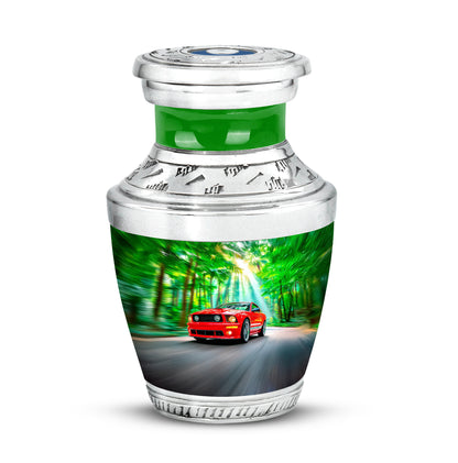 Ethereal Car Memorial Cremation Urns - Green 10-inch, 200 cu in - Yatskia