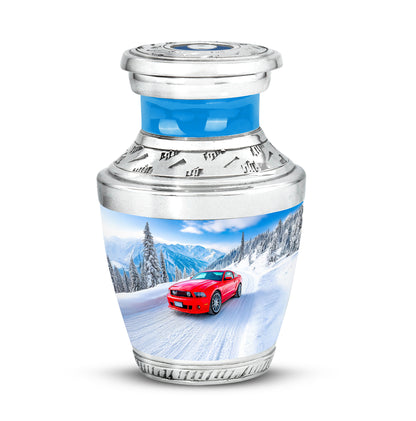 Blessed Car Cremation Urns for Human Ashes - Blue 10-inch - Yatskia