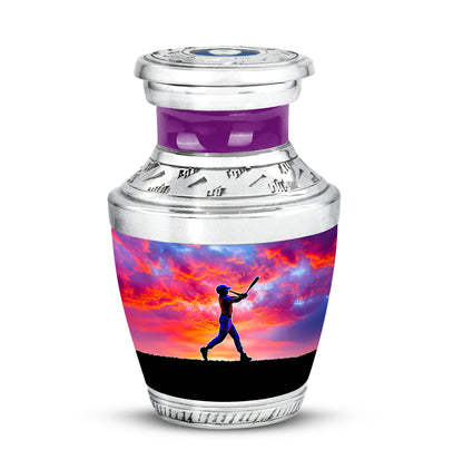 Purple Venerable Baseball Cremation Urns for Human Ashes - 10-inch, 200 cu in - Yatskia