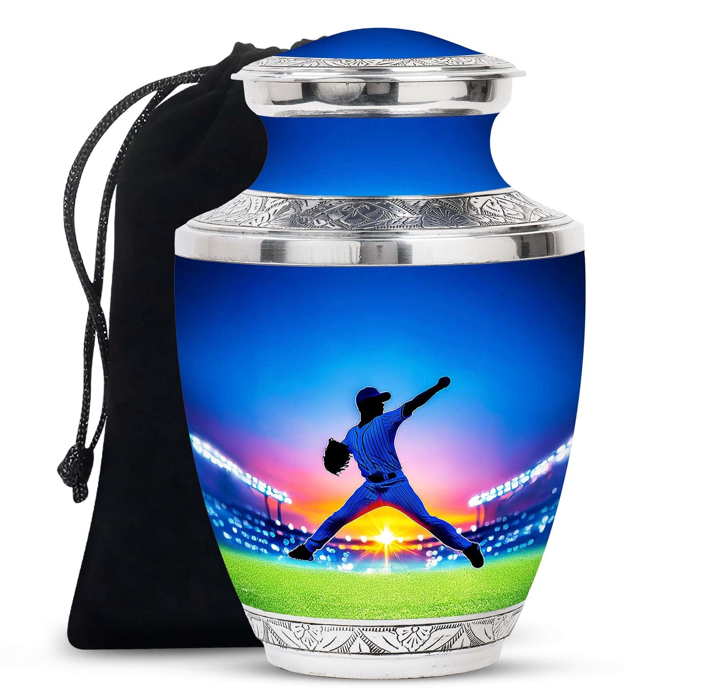Baseball Memorial Urn For Ashes Adult Male – Sports Memorial Tribute Urn Keepsake
