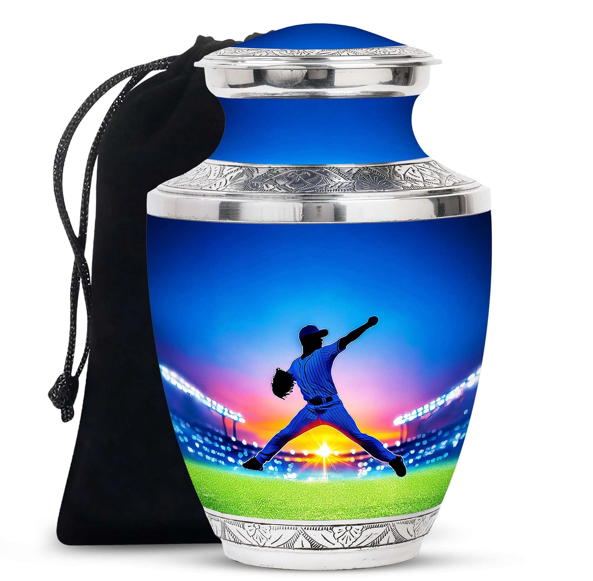 Baseball Memorial Urn For Ashes Adult Male – Sports Memorial Tribute Urn Keepsake