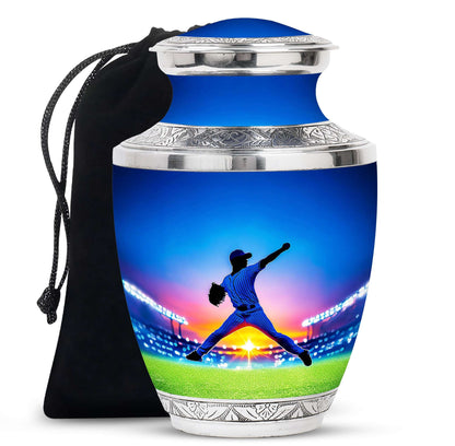 Baseball Memorial Urn For Ashes Adult Male – Sports Memorial Tribute Urn Keepsake