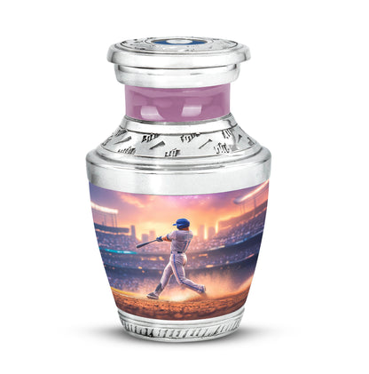 Personalized Magnificent Baseball Cremation Urns - Pink 10-inch, 200 cu in - Yatskia
