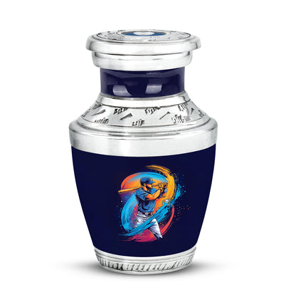 Harmonious Baseball Cremation Urns for Human Ashes - Blue 10-inch - Yatskia