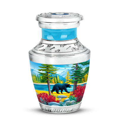 Blue Bear Guardian Cremation Urns for Human Ashes - 10-inch, 200 cu in - Yatskia