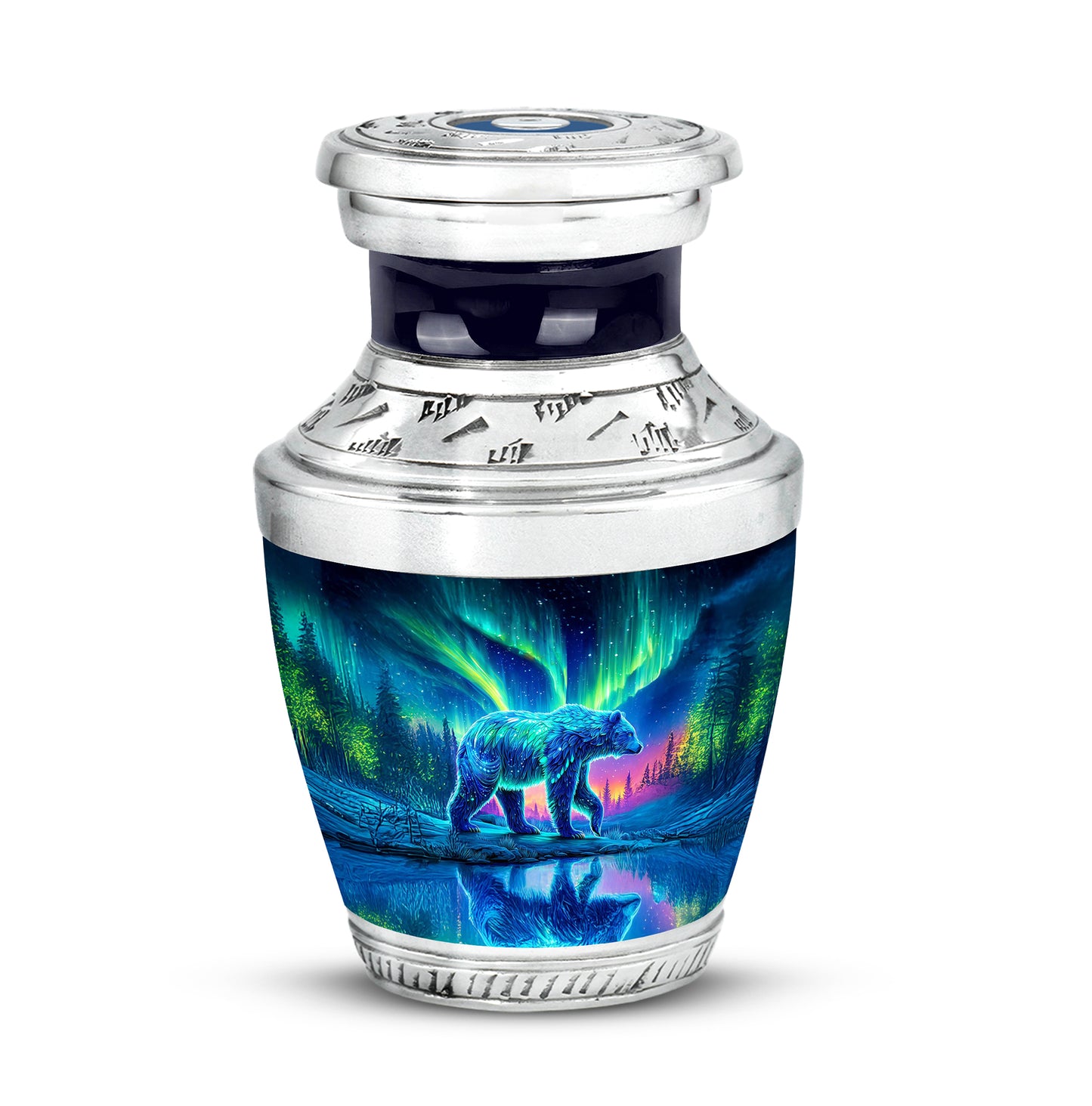 Everlasting Blue Bear Beacon Urn for Human Ashes - 10-inch, 200 cu in - Yatskia