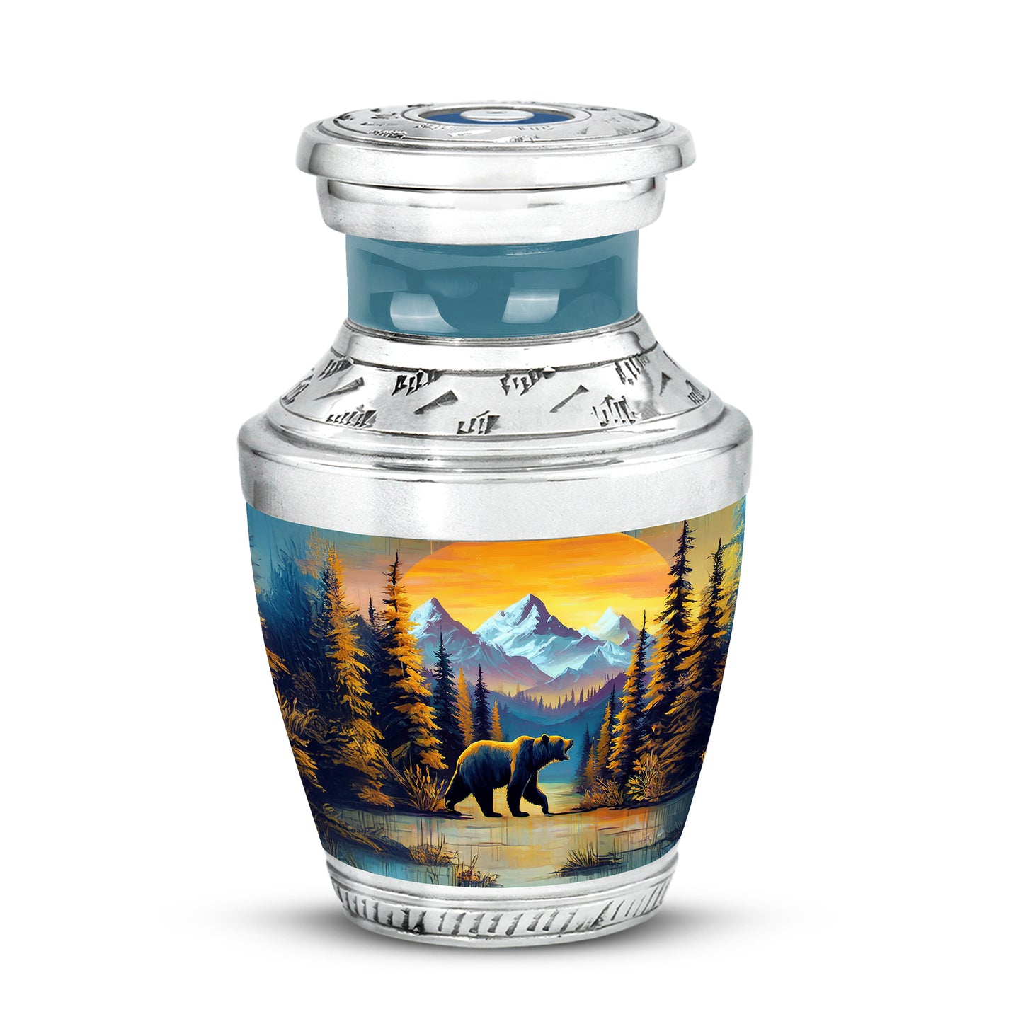 Gold Bear Cremation Urns - Enduring Sentinel 10-inch, 200 cu in - Yatskia