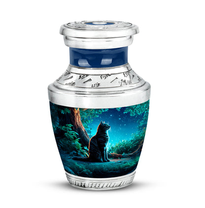 Blue Cat Journey Cremation Urns for Human Ashes - 10-inch, 200 cu in - Yatskia