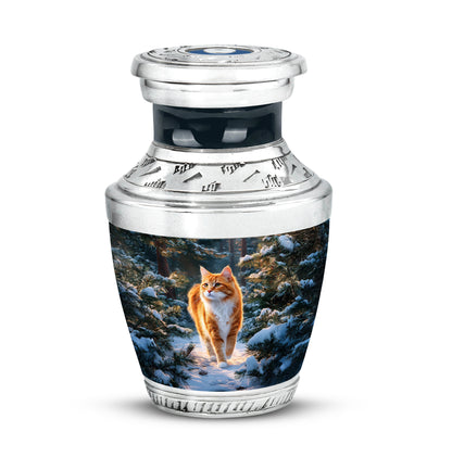 Blue Cat Embrace Cremation Urns for Human Ashes - 10-inch, 200 cu in - Yatskia
