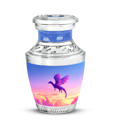 Luminous Blue Dragon Legacy Urn for Human Ashes - 10-inch, 200 cu in - Yatskia