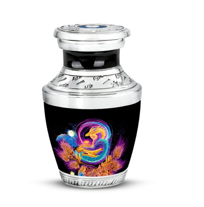 Personalized Seraphic Dragon Cremation Urns - Black 10-inch, 200 cu in - Yatskia