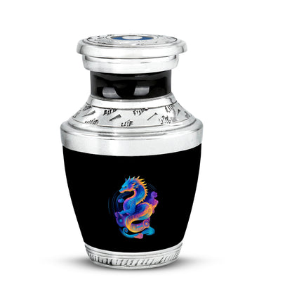 Blessed Dragon Cremation Urns for Human Ashes - Black 10-inch - Yatskia