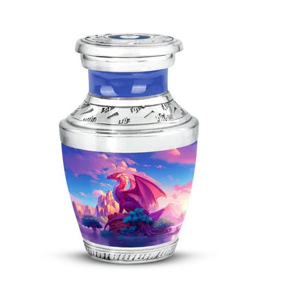 Blue Dragon Tribute Cremation Urns for Human Ashes - 10-inch, 200 cu in - Yatskia