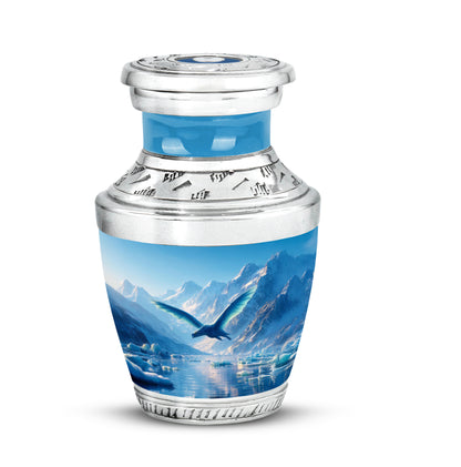 Harmonious Dragon Cremation Urns for Human Ashes - Blue 10-inch - Yatskia