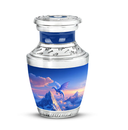 Blue Beloved Dragon Cremation Urns for Human Ashes - 10-inch, 200 cu in - Yatskia