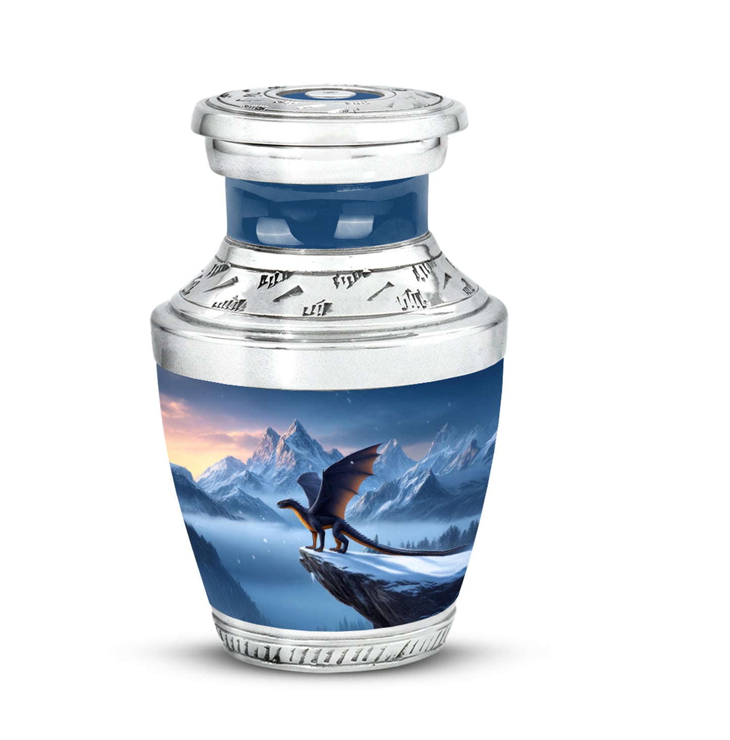 Blue Dragon Cremation Urns - Opulent Benediction 10-inch, 200 cu in - Yatskia