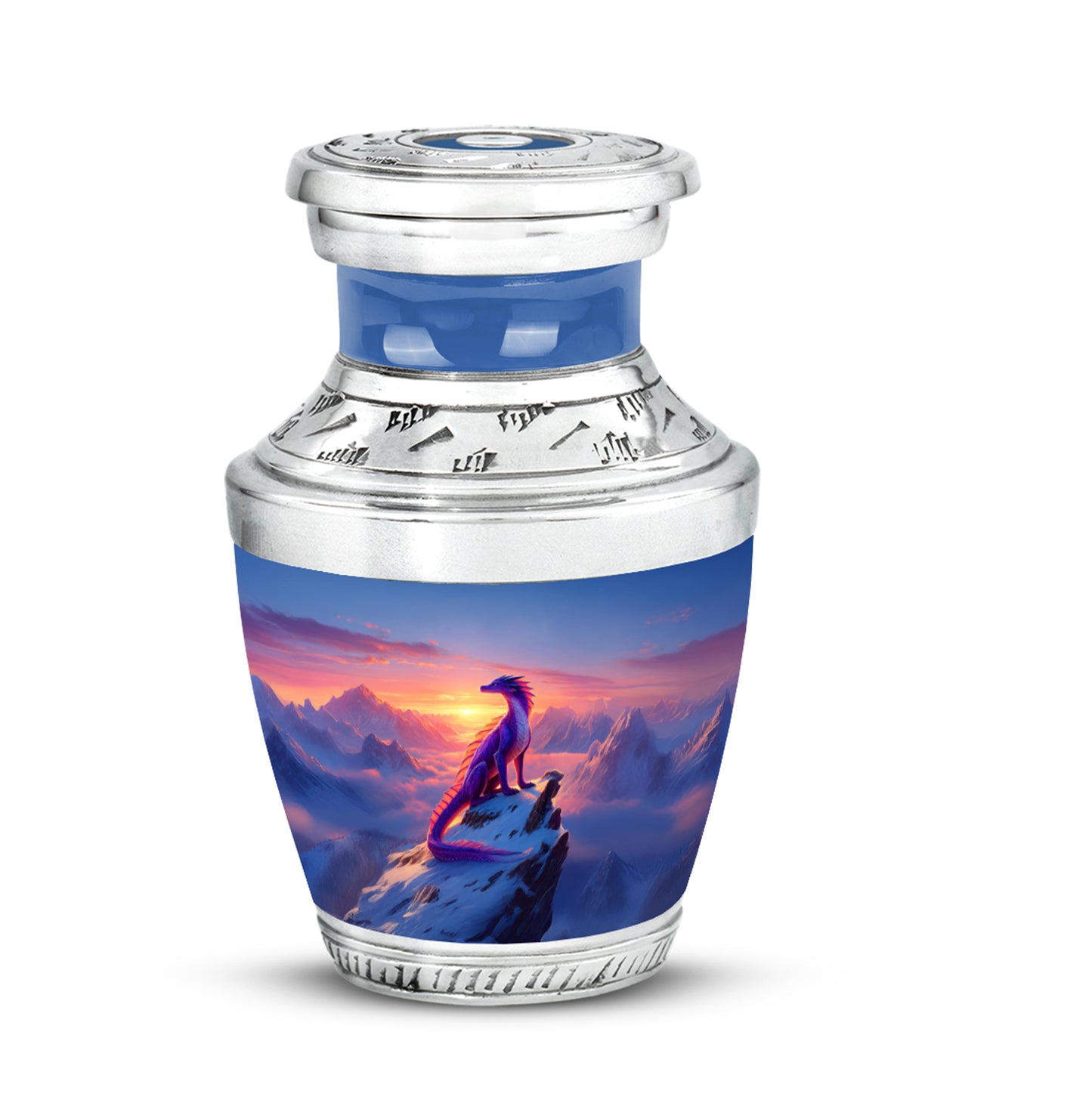 Hallowed Dragon Cremation Urns for Human Ashes - Blue 10-inch - Yatskia