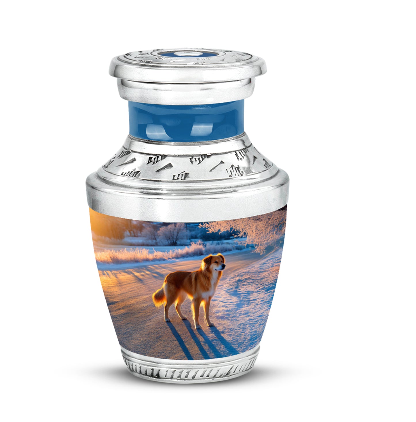 Blessed Dog Cremation Urns for Human Ashes - Blue 10-inch - Yatskia