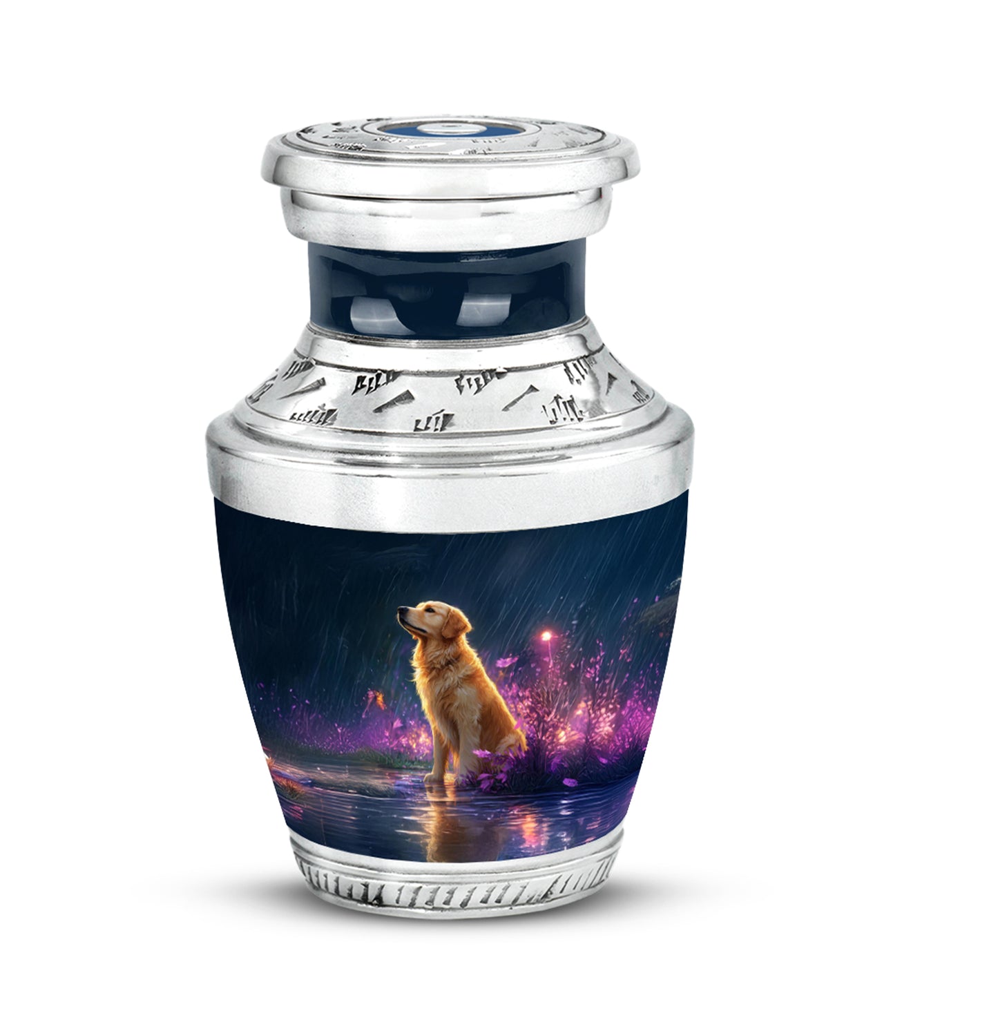 Personalized Eternal Dog Cremation Urns - Blue 10-inch, 200 cu in - Yatskia