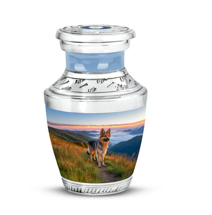 Personalized Dog Cremation Urns - Tranquil Blue 10-inch, 200 cu in - Yatskia