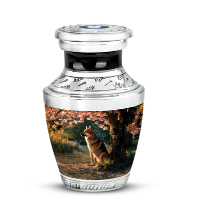 Everlasting Gold Dog Blessing Urn for Human Ashes - 10-inch, 200 cu in - Yatskia