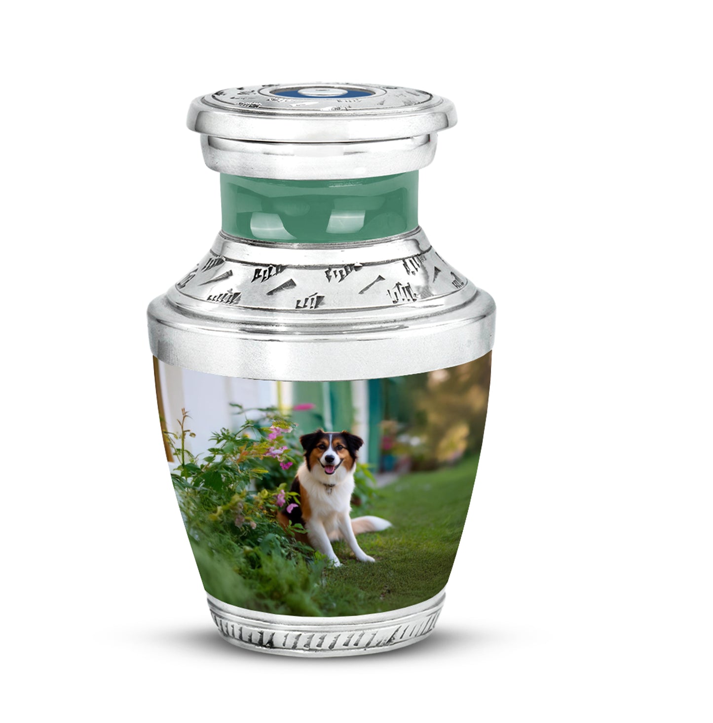 Green Treasured Dog Cremation Urns for Human Ashes - 10-inch, 200 cu in - Yatskia