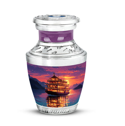 Purple Boat Sentinel Cremation Urns for Human Ashes - 10-inch, 200 cu in - Yatskia