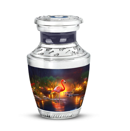 Divine Blue Flamingo Cremation Urn for Ashes - 10-inch, 200 cu in - Yatskia