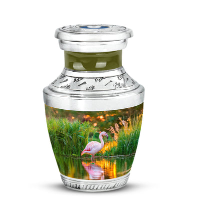Personalized Gold Flamingo Cremation Urns for Ashes - Majestic 10-inch - Yatskia
