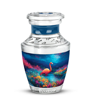 Blue Flamingo Cremation Urns - Imperial Devotion 10-inch, 200 cu in - Yatskia