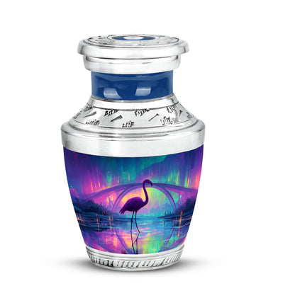 Distinguished Blue Flamingo Cremation Urn for Ashes - 10-inch, 200 cu in - Yatskia