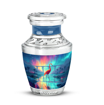 Blue Flamingo Dedication Cremation Urns for Human Ashes - 10-inch, 200 cu in - Yatskia