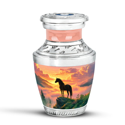 Red Beloved Horse Cremation Urns for Human Ashes - 10-inch, 200 cu in - Yatskia