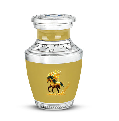Hallowed Horse Cremation Urns for Human Ashes - Gold 10-inch - Yatskia